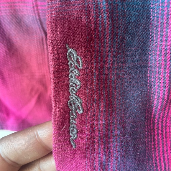 New Eddie Bauer Vibrant Plaid Button Down Shirt (NWT) - Picture 4 of 12